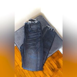 Barely worn size 24( similar to size 1’s) Kan can jeans. Distressed black